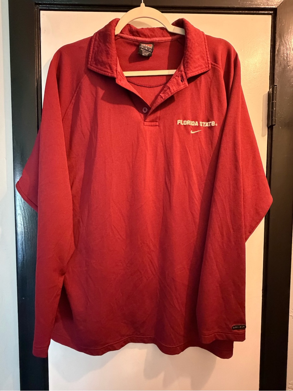Nike Florida State Men’s Long-Sleeve Dri fit Polo - Red